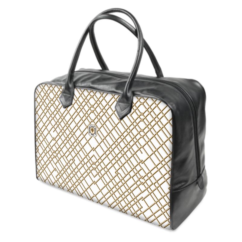 Benedict Holdall Gym/Overnight Leather Bag (white)