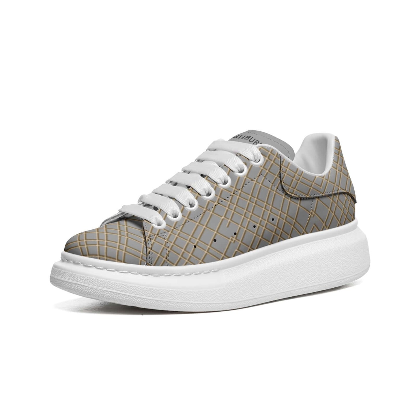 All Gender Heritage Leather Oversized Sneaker (grey)