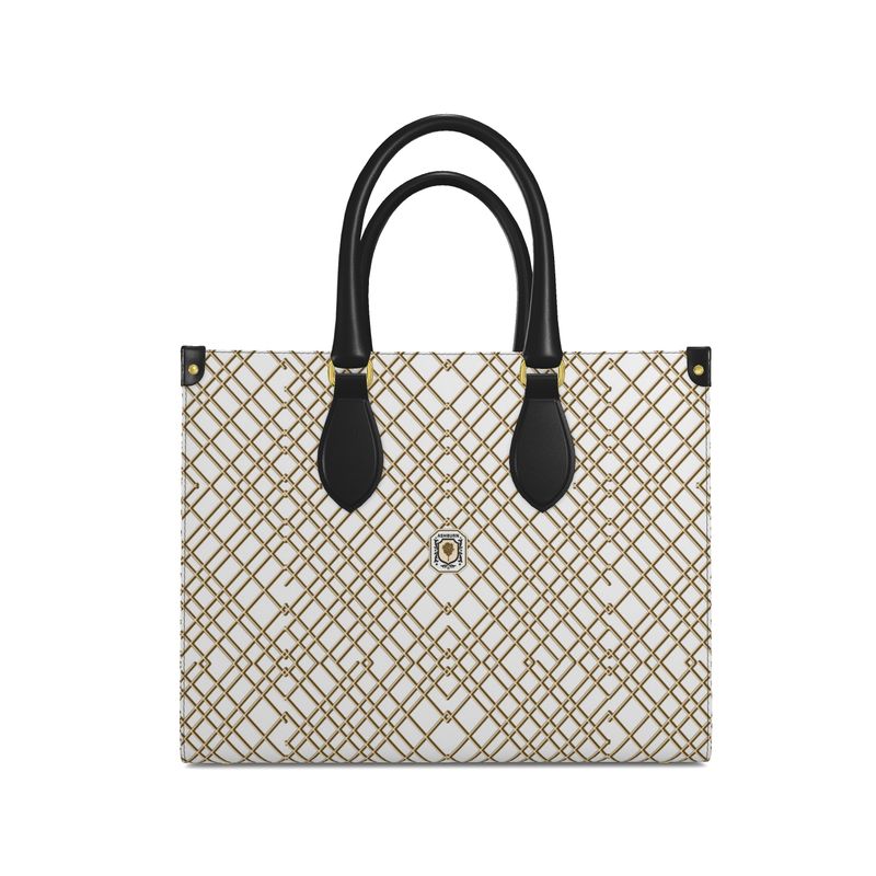 Rodeo Drive Tote Leather Handbag (white)