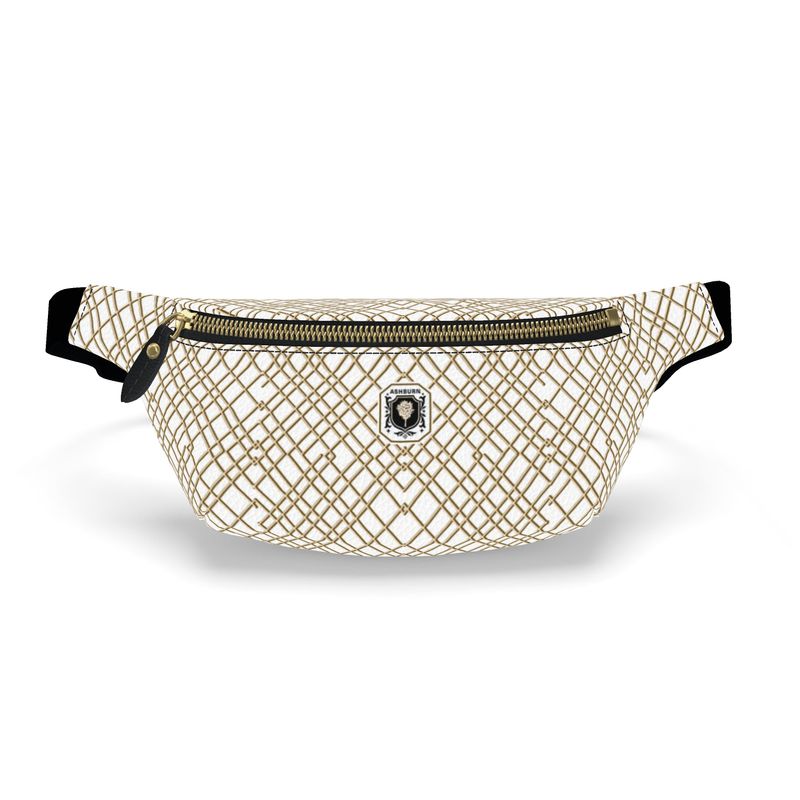 Heritage Collection Leather Fanny Pack Bag (white)