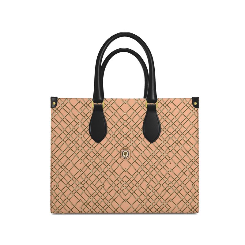 Rodeo Drive Tote Leather Handbag (peach fuzz)