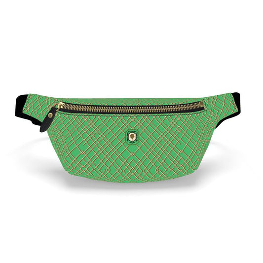Crescent Fanny Pack Leather Bag (emerald)
