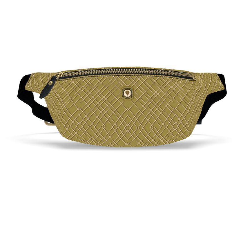 Crescent Fanny Pack Leather Bag (beige)