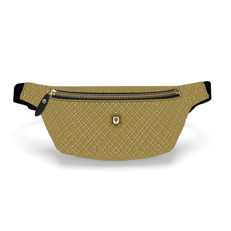 Crescent Fanny Pack Leather Bag (beige)