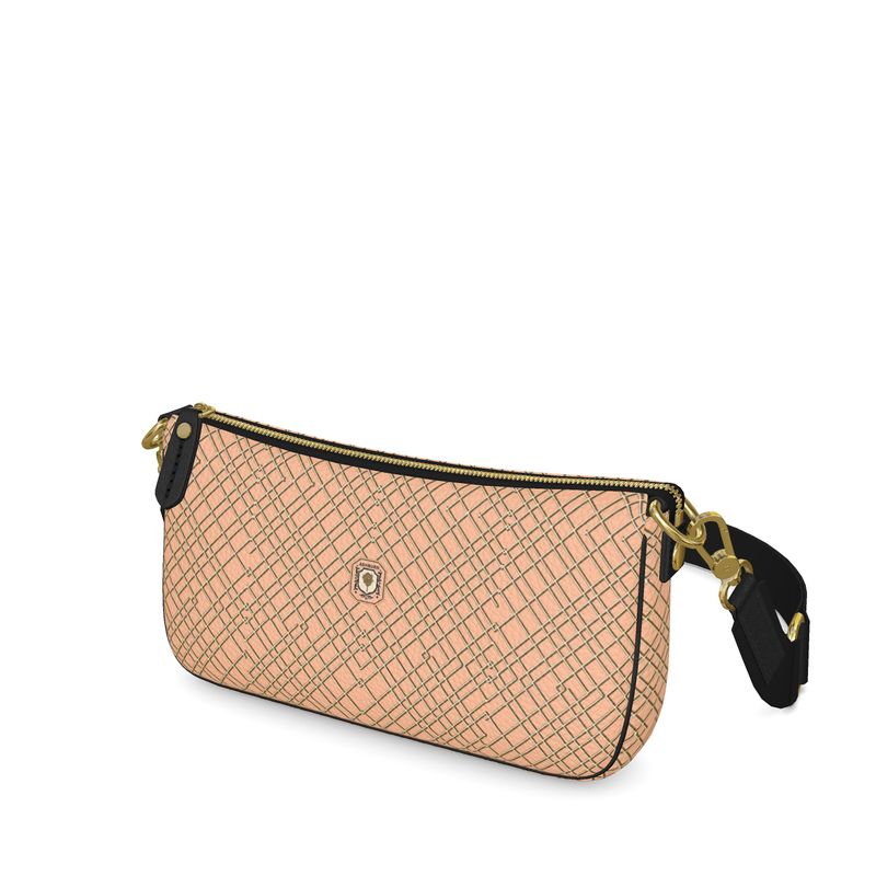 Roxbury Baguette Leather Bag (peach fuzz)