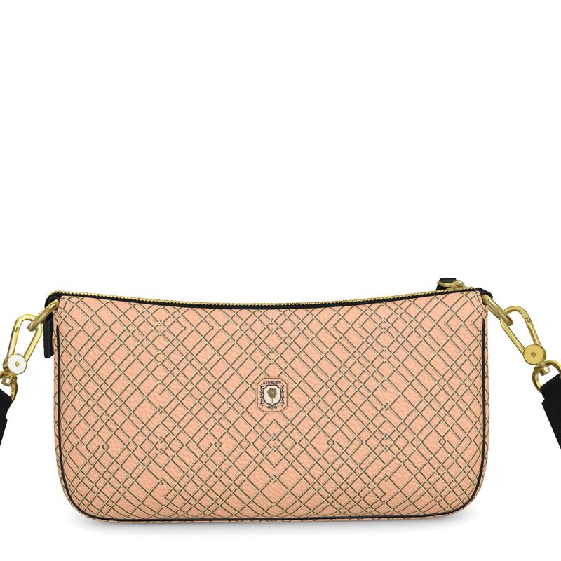 Roxbury Baguette Leather Bag (peach fuzz)