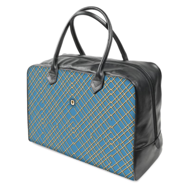 Benedict Holdall Gym/Overnight Leather Bag (blue)