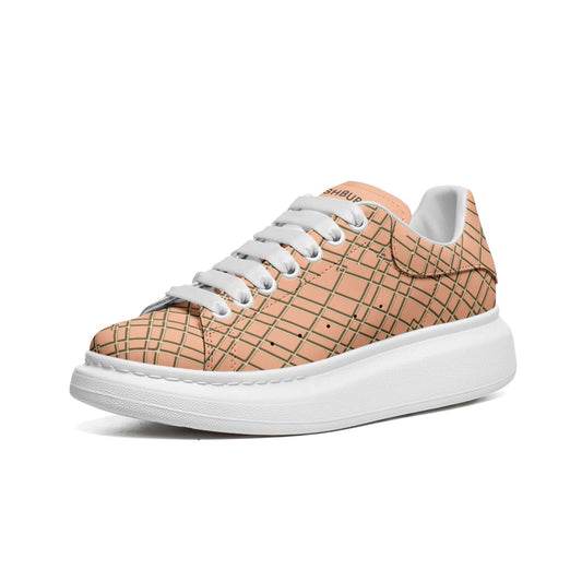 Heritage Oversized Leather Sneaker (peach fuzz)