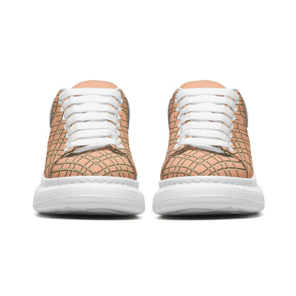 Women's Heritage Oversized Leather Sneaker (peach fuzz)