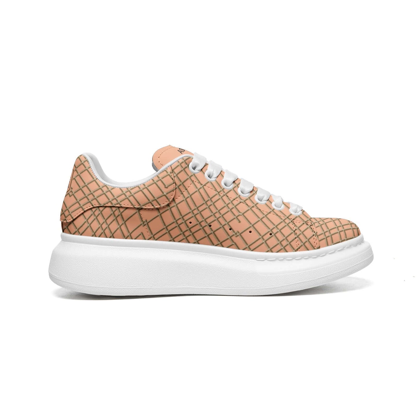 All Gender Heritage Leather Oversized Sneaker (peach fuzz)