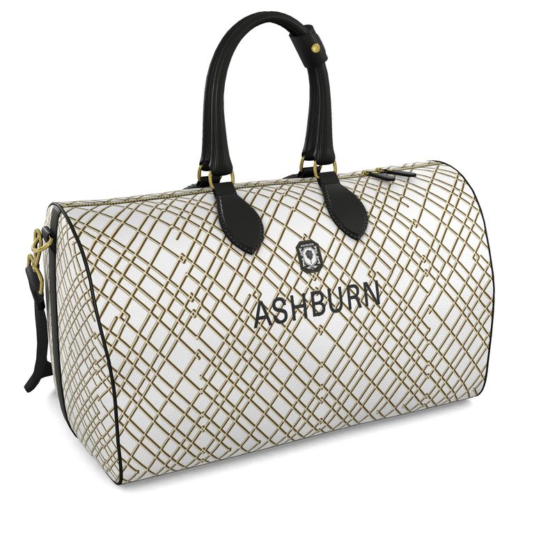 ASHBURN by Matthew Heritage Leather Duffle Handbag (large/white)